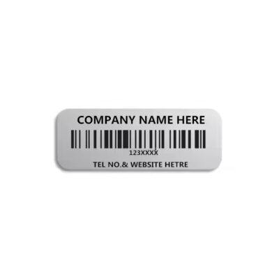 Custom Brushed Aluminum Serial Number Tags for Industrial Labeling
