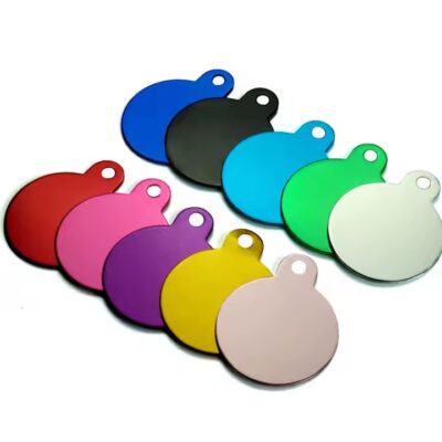 Bulk 10-Color Anodized Aluminum Pet Tags