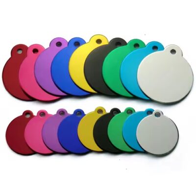 Bulk 10-Color Anodized Aluminum Pet Tags