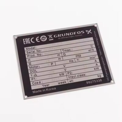 Custom Aluminum Industrial Test Metal Tags for Equipment Identification