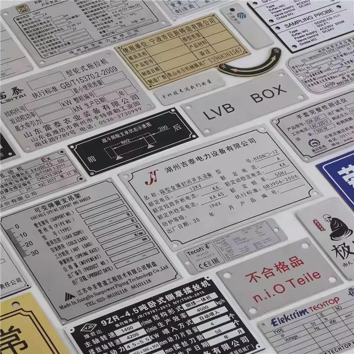 Custom Aluminum Industrial Test Metal Tags for Equipment Identification