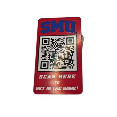 Black Anodized QR Code Aluminum Tree Tag for Outdoor Plant Labeling