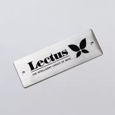 Custom aluminum equipment ID tag for industrial asset labeling