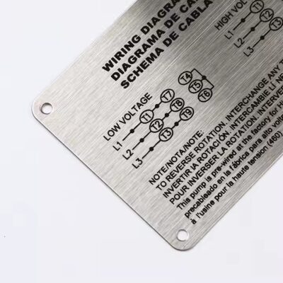Custom aluminum equipment ID tag for industrial asset labeling