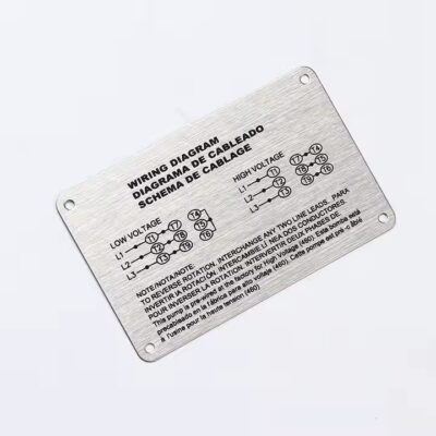 Custom aluminum equipment ID tag for industrial asset labeling