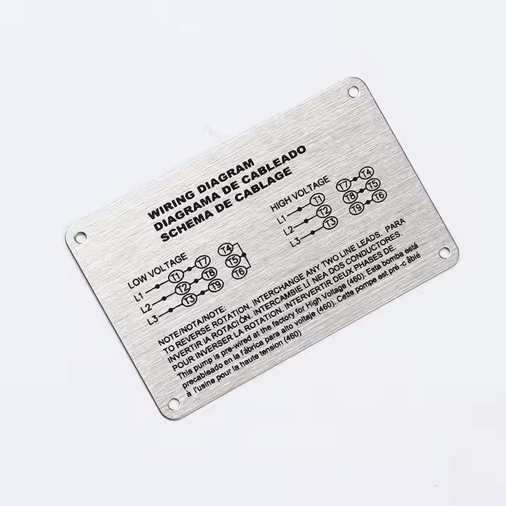 Custom aluminum equipment ID tag for industrial asset labeling
