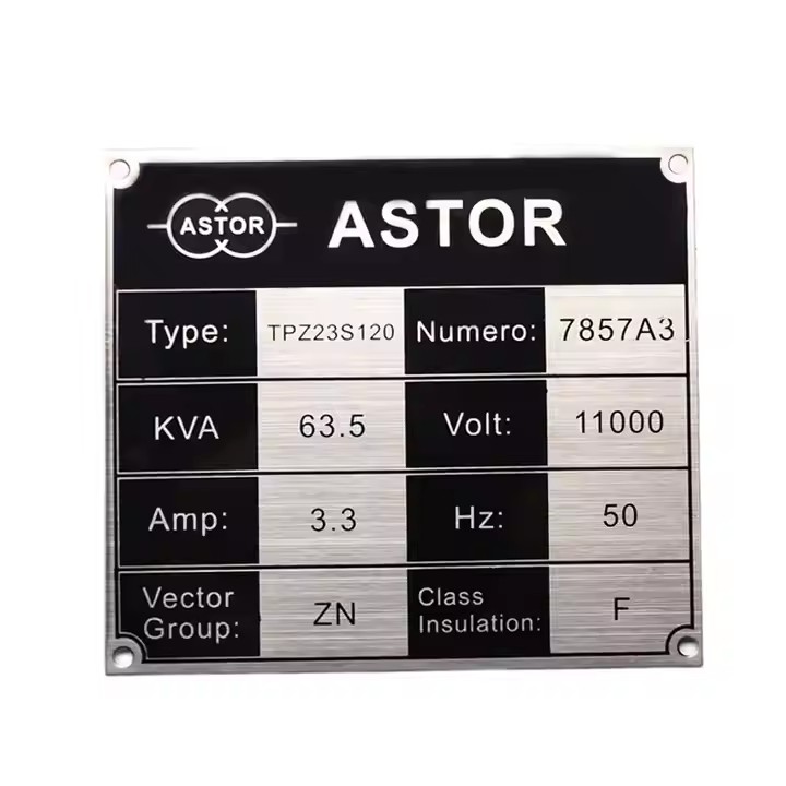 Custom Engraved Industrial Metal Nameplate for Electrical Panel