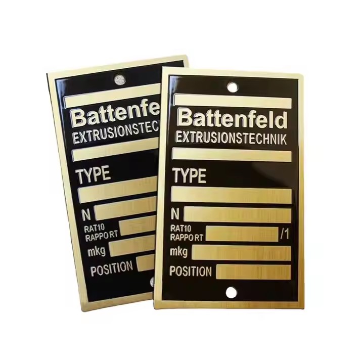 Custom Engraved Industrial Metal Nameplate for Electrical Panel