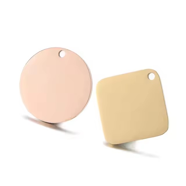 Custom Shaped Metal Tags with Pre-Drilled Mounting Holes