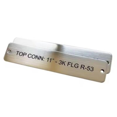 Custom 304 Stainless Steel Etched Metal Labels with Logo and Serial Number