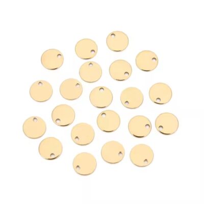 Flat Round DIY Blank Metal Tags