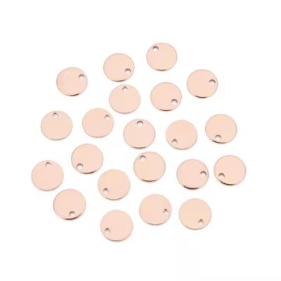 Flat Round DIY Blank Metal Tags