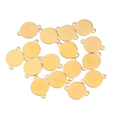 Flat Round DIY Blank Metal Tags