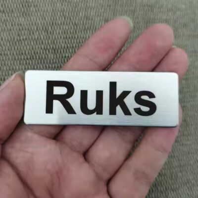 Premium custom metal ID tag with precision engraving