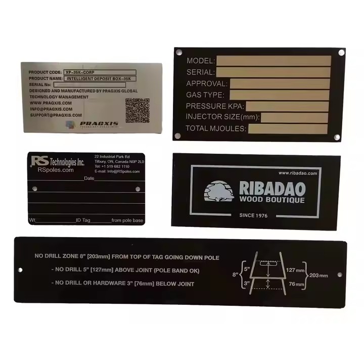 Custom Aluminum Machine Nameplates for Industrial Equipment