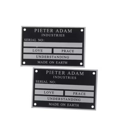 Custom Aluminum Machine Nameplates for Industrial Equipment