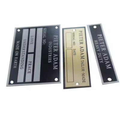 Custom Aluminum Machine Nameplates for Industrial Equipment