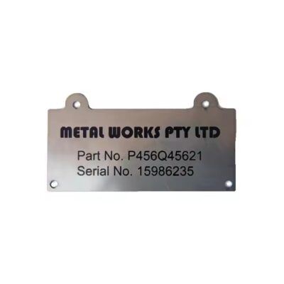 Custom laser engraved industrial identification metal tag