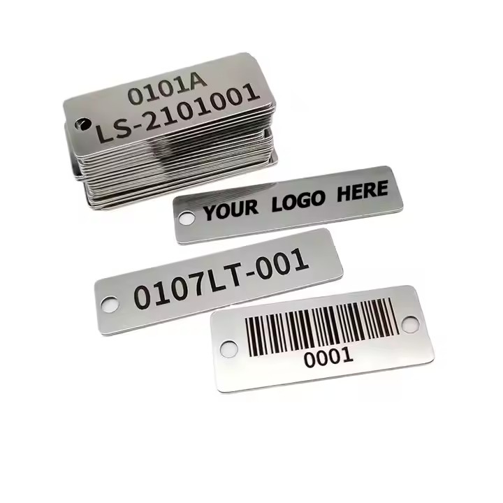 Custom laser engraved industrial identification metal tag