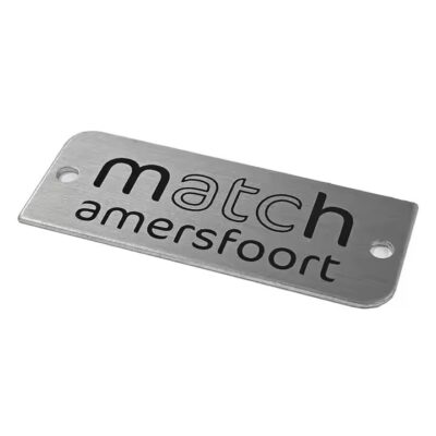 Custom minimalist laser engraved machine information tag

