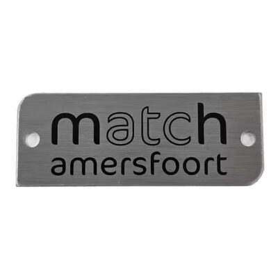 Custom minimalist laser engraved machine information tag

