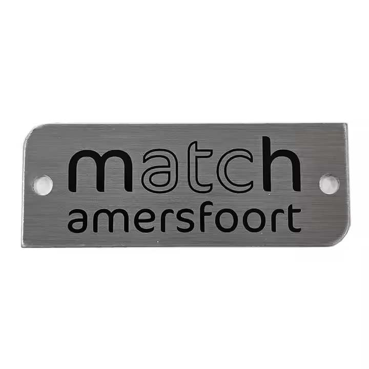 Custom minimalist laser engraved machine information tag
