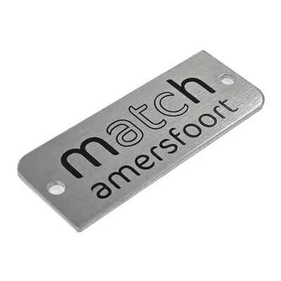 Custom minimalist laser engraved machine information tag

