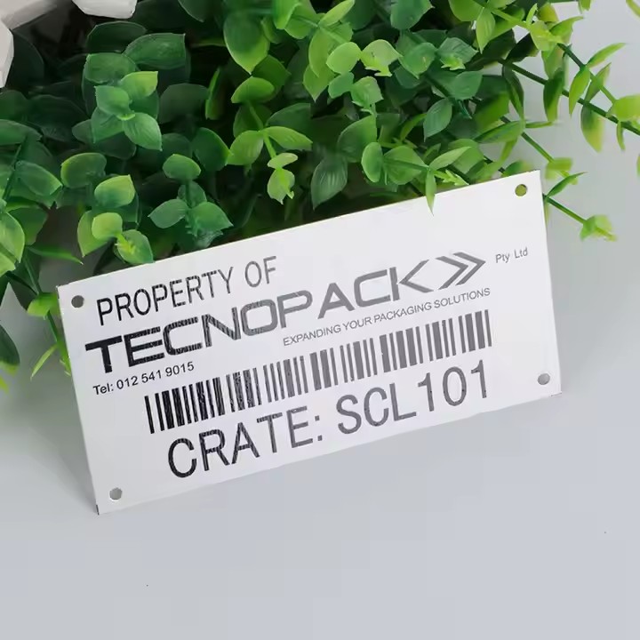 UV-Resistant Custom Metal Barcode and QR Code Label for Outdoor Use