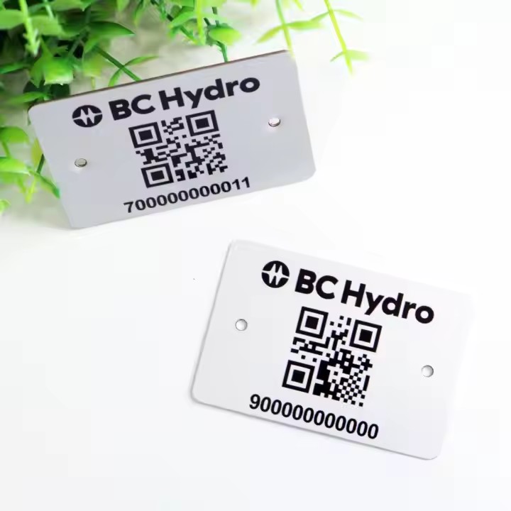 UV-Resistant Custom Metal Barcode and QR Code Label for Outdoor Use