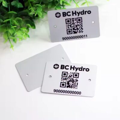 UV-Resistant Custom Metal Barcode and QR Code Label for Outdoor Use