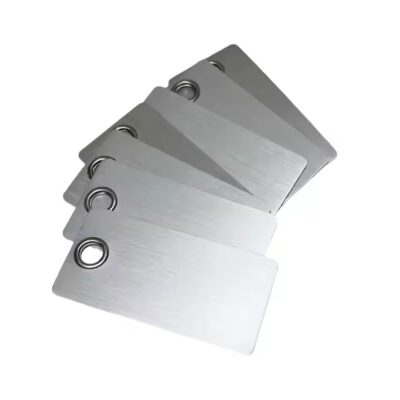 Custom Blank Anodized Aluminum Tags with Eyelets