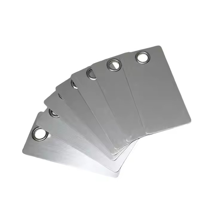 Custom Blank Anodized Aluminum Tags with Eyelets