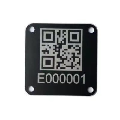 Custom Laser Engraved Serial Number Metal QR Code Barcode Tag