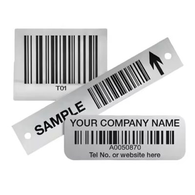 Custom Laser Engraved Serial Number Metal QR Code Barcode Tag