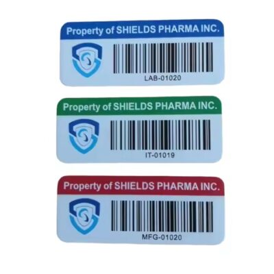 Custom Adhesive Metal Tags with 3M Backing for Equipment Labeling