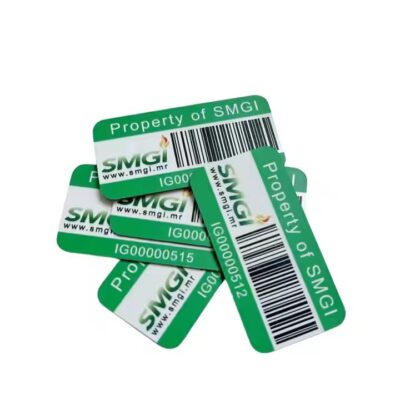 Custom Adhesive Metal Tags with 3M Backing for Equipment Labeling