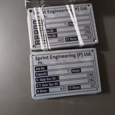 Custom Engraved Machine Asset Tags for Industrial Equipment
