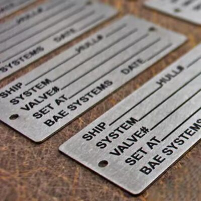 Custom Engraved Machine Asset Tags for Industrial Equipment