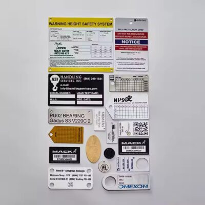 Custom Industrial Metal Tags with Engraved Identification

