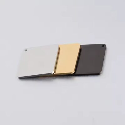 Personalized stainless steel square metal tags with custom engraving