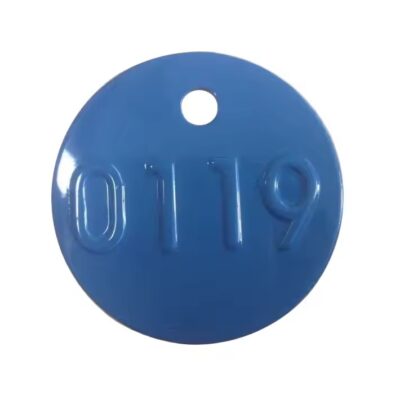 Custom Embossed Aluminum Serial Number Round Metal Tag