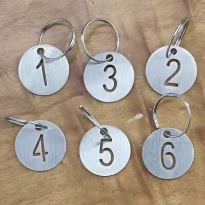 Custom Numbered Round Metal Tag for Asset Tracking and Identification