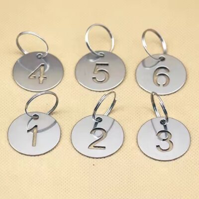 Custom Numbered Round Metal Tag for Asset Tracking and Identification