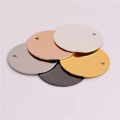 Custom Round Metal Tag in Various Sizes from 6mm to 35mm