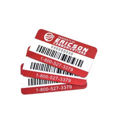 Custom Adhesive Aluminum Asset Tags for Inventory and Property ID