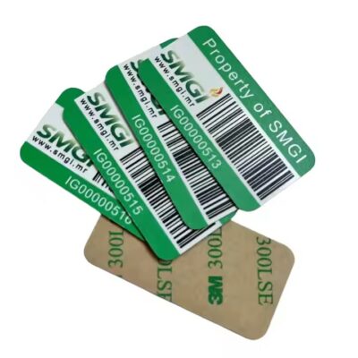 Custom Adhesive Aluminum Asset Tags for Inventory and Property ID