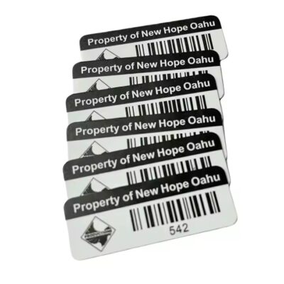 Custom Aluminum Asset Label with 3M Adhesive
