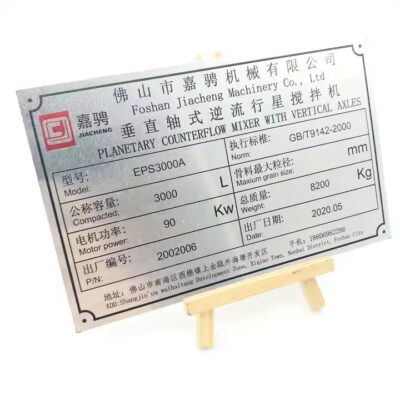 Self-Adhesive Aluminum Industrial Metal Tags for Equipment Labeling