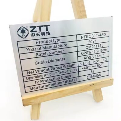 Self-Adhesive Aluminum Industrial Metal Tags for Equipment Labeling