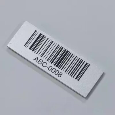 Custom Adhesive Barcode Metal Tag for Asset and Equipment Tracking